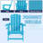 Adirondack Chair with Cup Holder All-Weather Reclining Chair for Patio Deck Backyard and Poolside-111067344