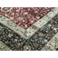 Tapis gris et rouge noué à la main de haute qualité