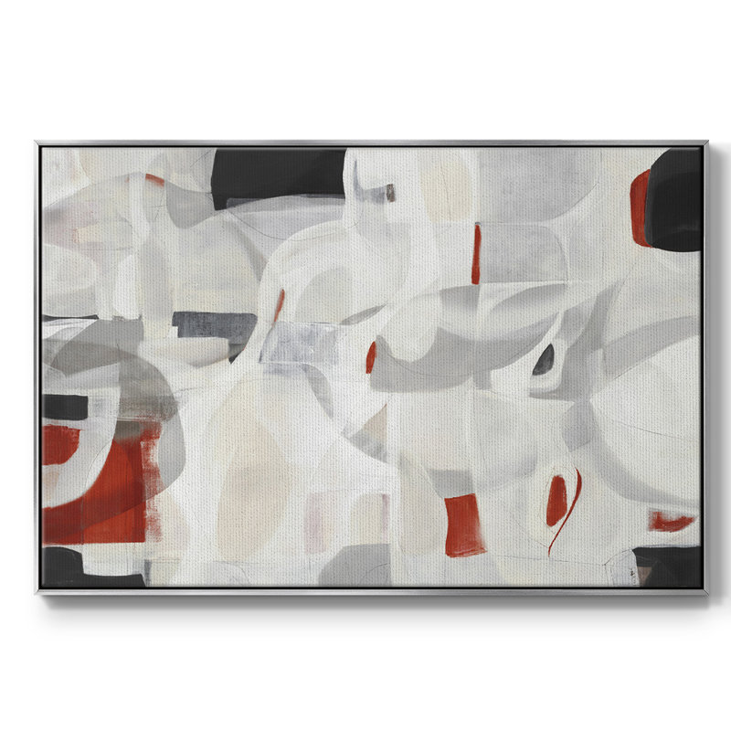 Impression sur toile encadrée, H 41 po x l 27 po x P 2 po, Argent