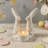 Easter White Ceramic Bunny Scented Candle Candlestick