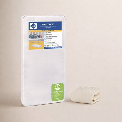 Sealy Baby Premium Firm Hypoallergenic Baby Crib Mattress & Toddler Bed Mattress, Waterproof Baby Mattress, 150 Coils, Air Quality Certified, 52"x28"