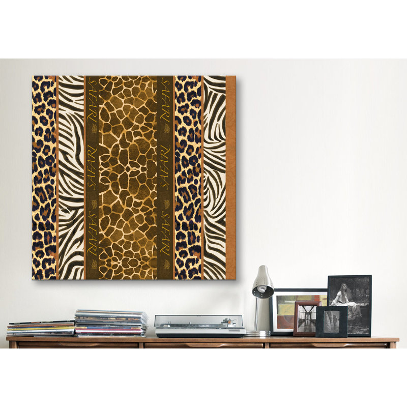 "Safari" par Maria Trad, impression sur toile, H 37 po x l 37 po x P 1,5 po, Pas de tapis, Toile tendue