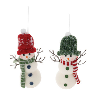 Polyester Snowman Ornament Set of 6