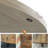 47Inch Round Dining Table for 4-6 People, Dining Room Table with Sturdy Waveform Metal Pedestal Base, Industrial Circle Kitchen Table for Dining Room, Kitchen-1510789856