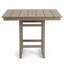 1 table de salle à manger de patio pliante durable en PEHD 1 pièce, parfaite pour une utilisation extérieure toutes saisons et une utilisation efficace de l'espace