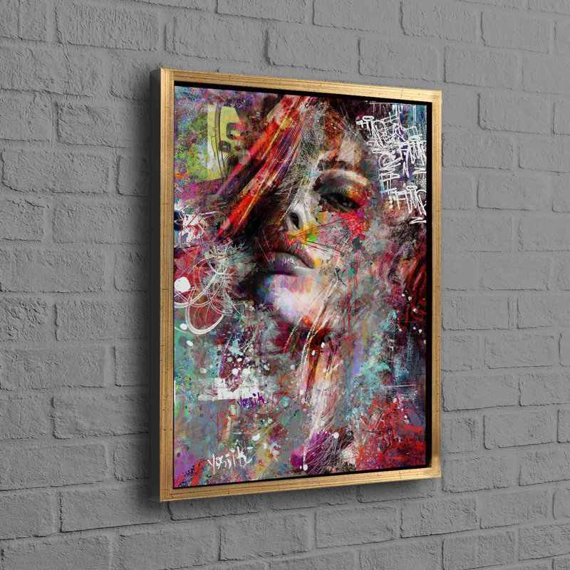 Print on Canvas, 70cm H x 100cm W, Framed Print without Mat, Gold