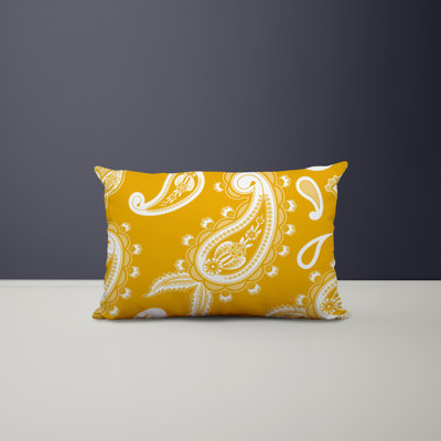 Paisley Outdoor Reversible Throw Pillow