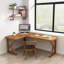 Bureaux en bois massif brun en forme de L-108183844-108183841