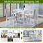 Ensemble de table de salle à manger 5 pièces en bois, ensemble de table de cuisine avec une table carrée et 4 chaises rembourrées, table de salle à manger en bois avec décoration en cristal et ensemble de chaises pour la cuisine-1821071026