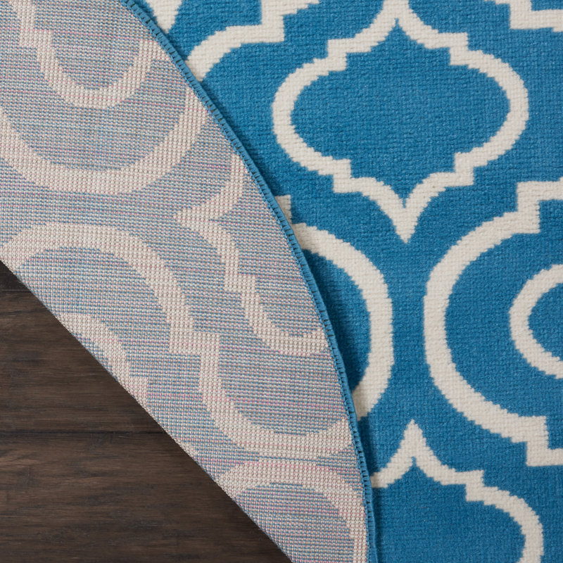 Kardinya Geometric Indoor Rug, Round 8'