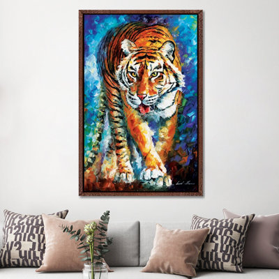 Scary Tiger by Leonid Afremov - Painting on Canvas