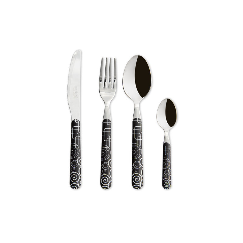 Excelsa Magic Black Cutlery Set 16 Pieces