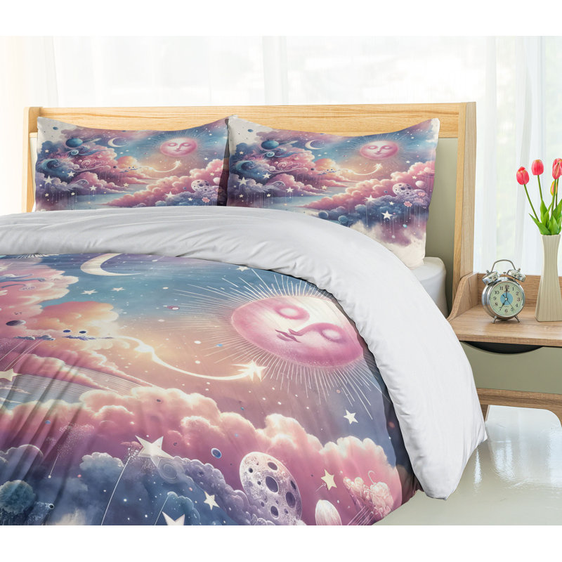 Celestial Sky Duvet Cover, King Duvet Cover + 2 Standard Shams