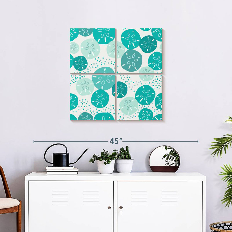 Brampt sable turquoise Dollars, H 26 po x l 26 po