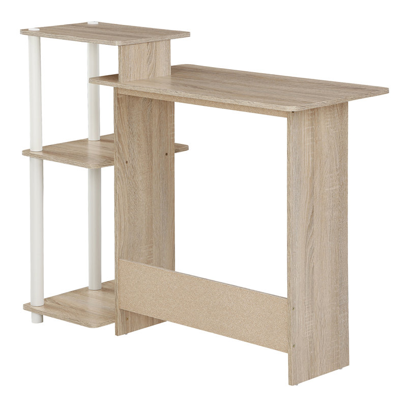 Surrency Rectangular Home Laptop Notebook Computer Desk, Sonoma Oak/White