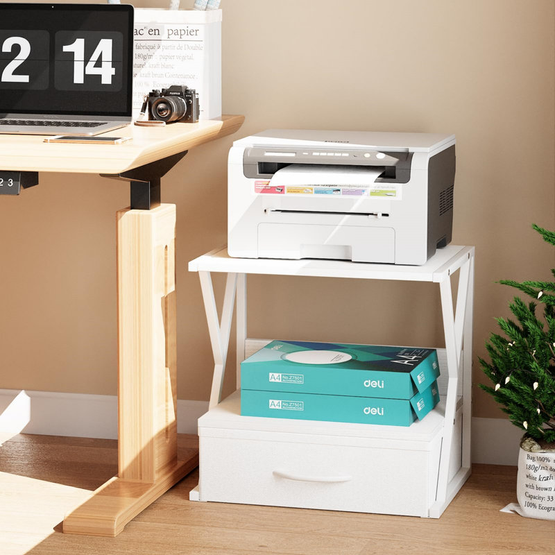 30cm W Printer Stand, White