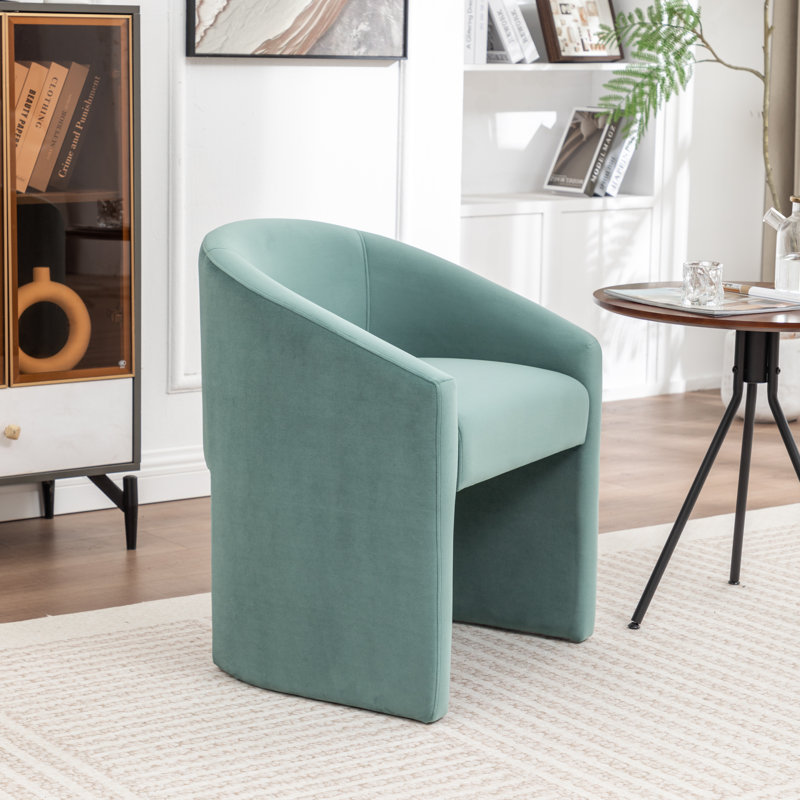 Halley Velvet Upholstered Dining Chair, Vert