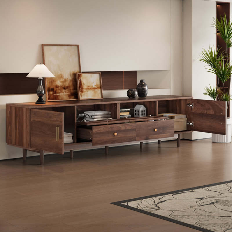 Modern Large TV Stand with Drawers and Cabinets for Living Room Entertainment Center