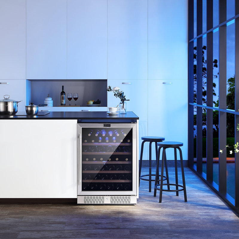 Built-in Refrigeration 23.4'' 52 Bottle Wine Cooler Refrigerator Single Zone Wine Fridge