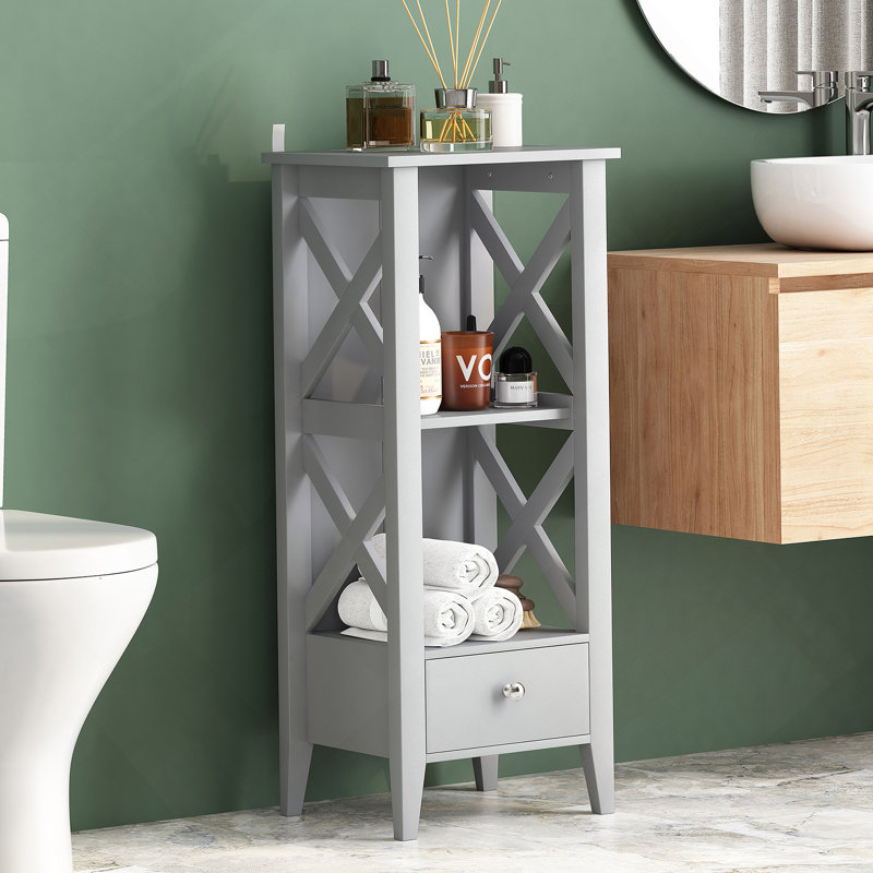 1 DRAWER STORAGE RACK, Gray