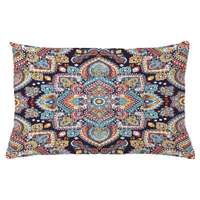 Ethnic Indoor / Outdoor Floral Lumbar Pillow Cover