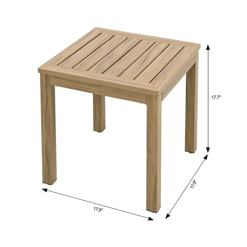 Dymir Rectangular Outdoor Side Table , 17.9 " W 17.9 " D