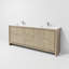 Ensemble de meuble-lavabo double en métal l 80 po x P 20 po Lafarre-113058076-113058078