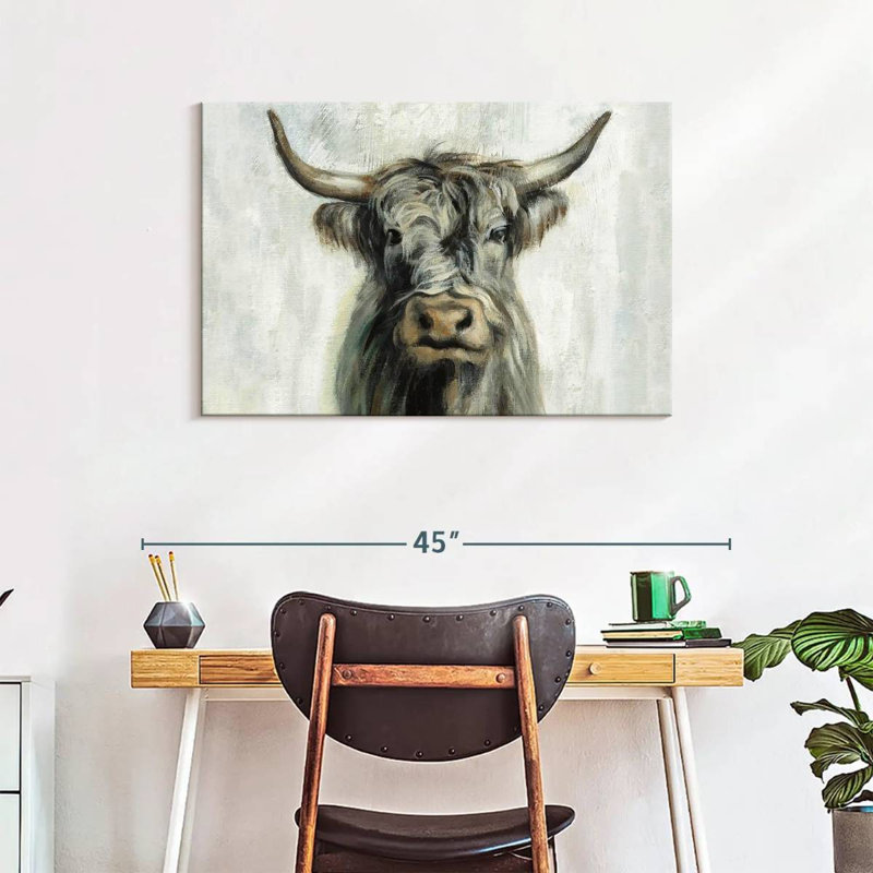 Brampt Highland Cow Horizontal, 24" H x 36" W