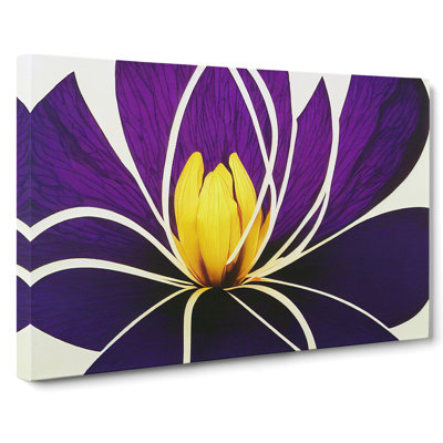 Uplifting Abstract Flower - Wrapped Canvas