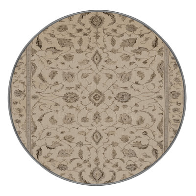 Tapis gris Tabriz lavable à la machine
