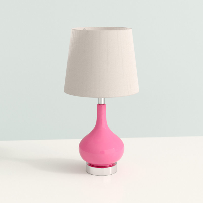 Mikac Glass Table Lamp, Pink