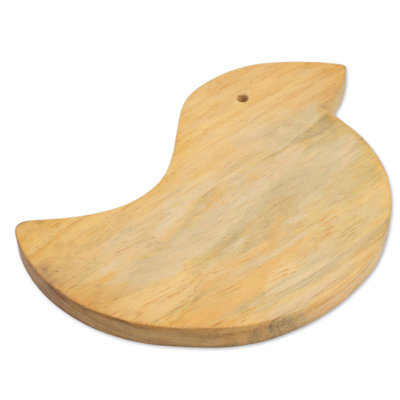 Esteban Pine Wood Happy Duck Cutting Board