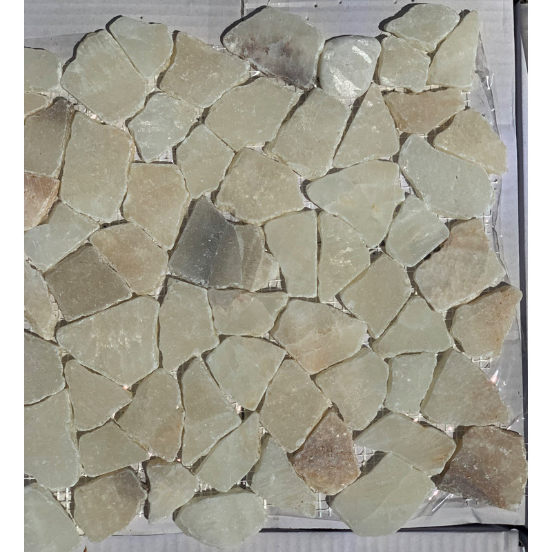 Jelly Random Sized Onyx Mosaic Tile in Yellow 12"x12" Floor and Wall Mosaic