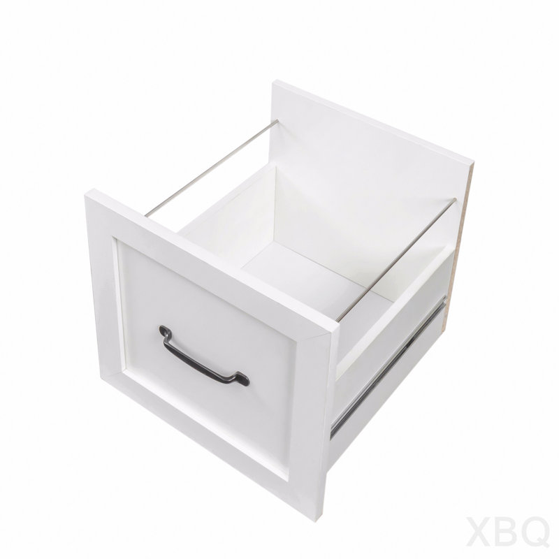 Bureau d'ordinateur blanc vieilli avec tablette