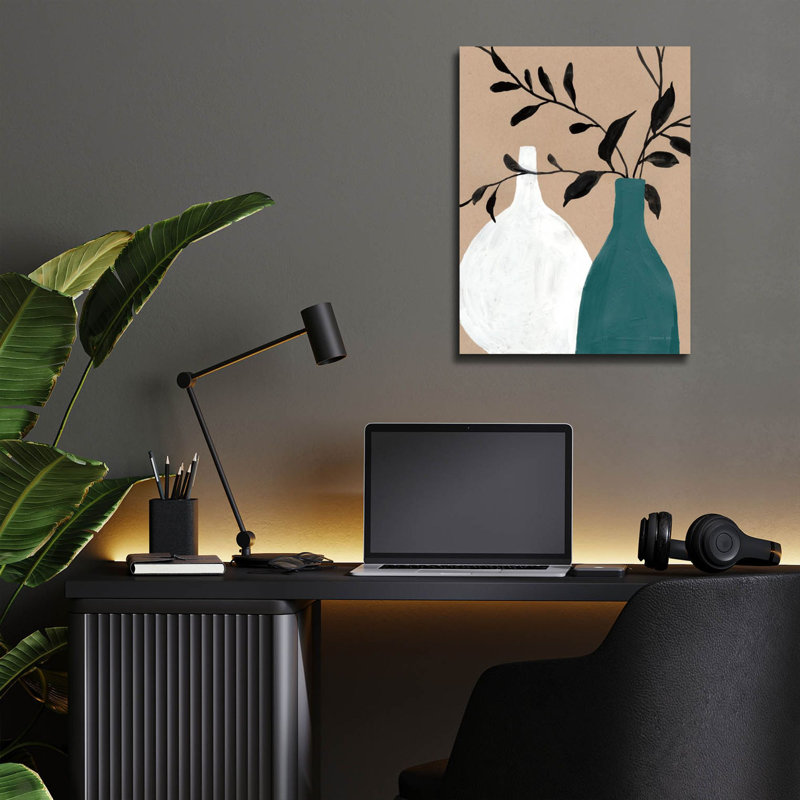 «Slender Stems 2 Blue» par Danhui Nai, art mural en verre acrylique