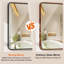 Miroir noir en métal trempé avec cadre profond-343798858-343798857