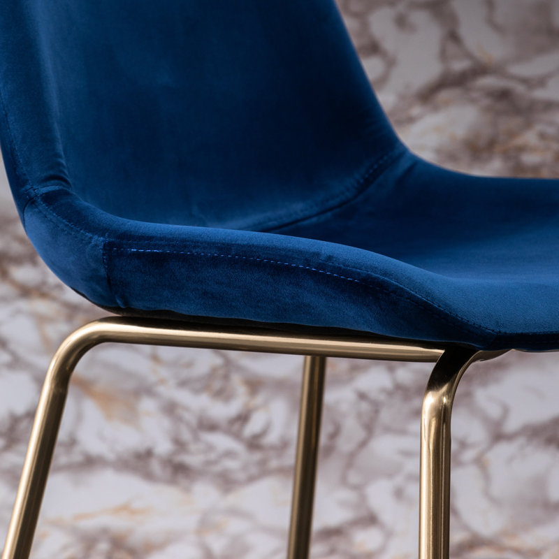 Tabourets bleus modernes (2) - Fabrication en métal, confortable et relaxant