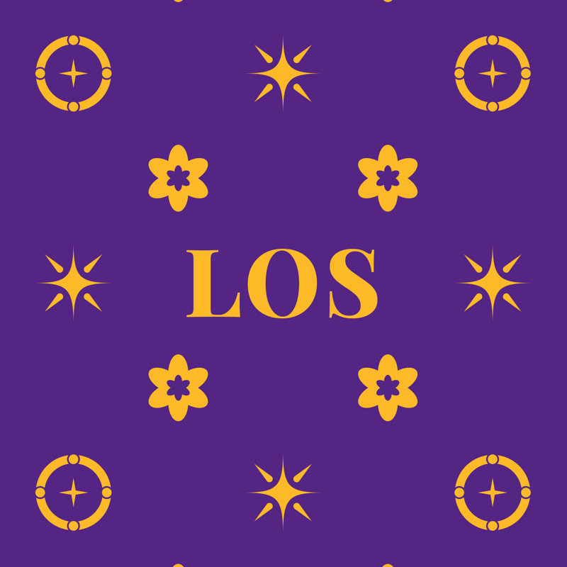 LA Indoor/Outdoor Pillow, Purple Gold LA Basketball Colors, 18"H x 25"W, Spun Polyester Blown & Closed Pillow