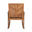 Ned Farmhouse Chevron Solid Acacia Wood Outdoor Rocking Chair, All-Weather Teak Finish Porch Rocker for Patio, Deck, and Garden-87691030