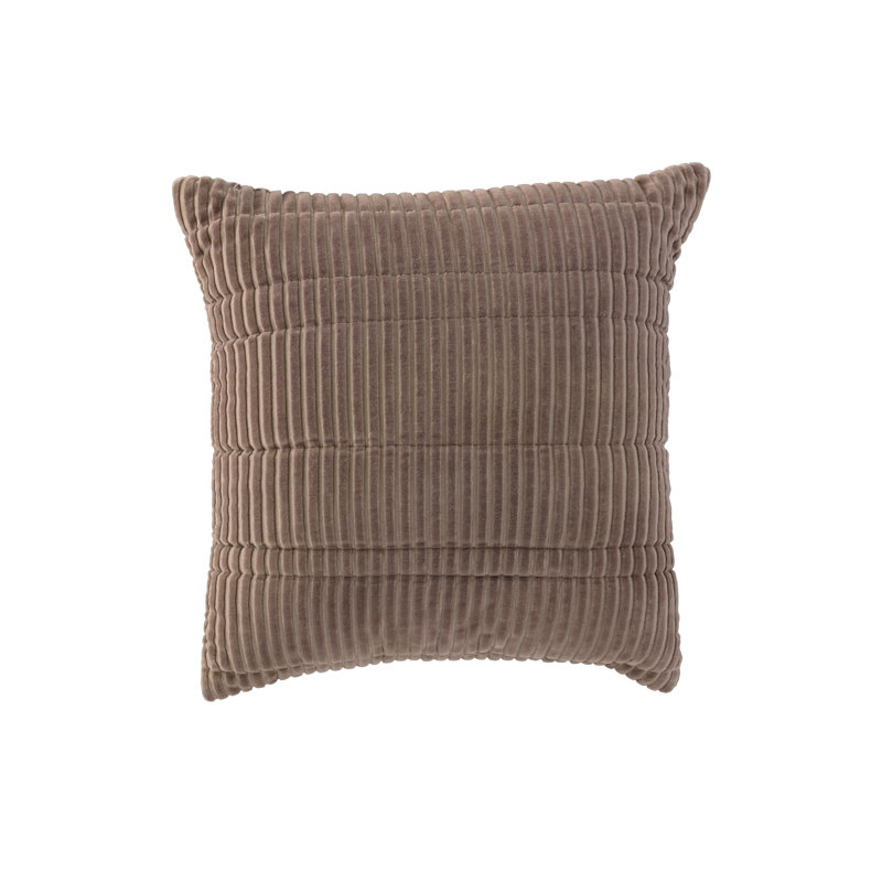 100% Cotton Throw Pillow, Down Alternative, Brown