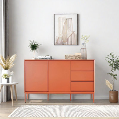Modern Sideboard Cabinet With 2 Doors, 3 Drawers