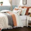 Décoration de chambre 9 pièces - Ensemble de literie corail en coton king - Coussins décoratifs
