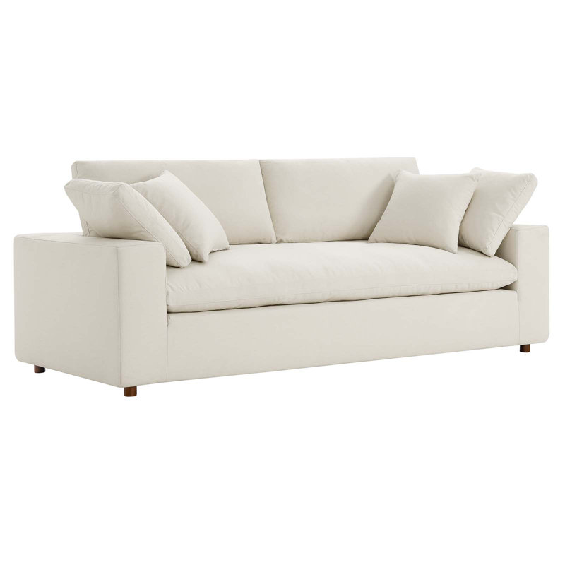 Modway Commix Down Filled Overstuffed Sofa, Light Beige