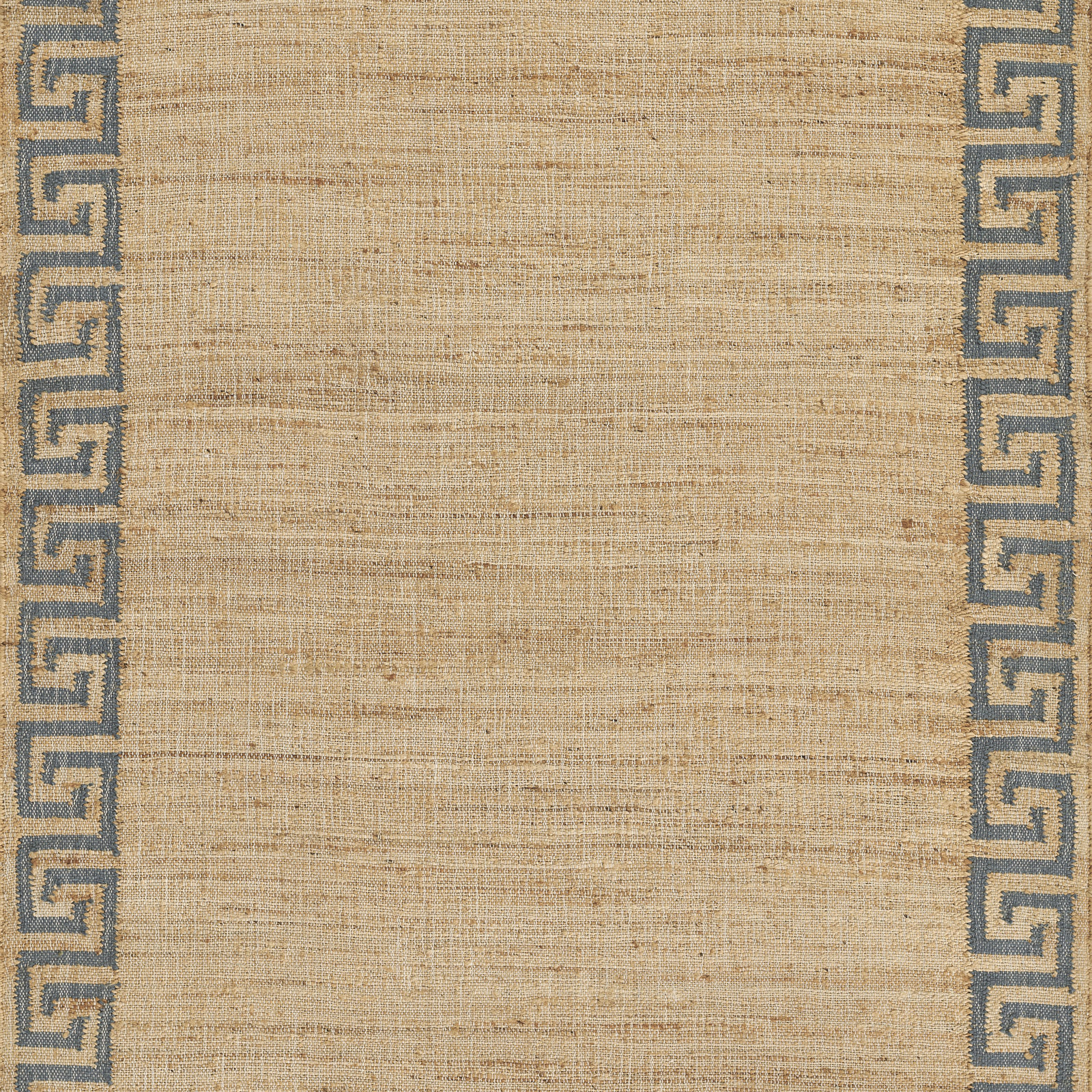 Orchard Greek Key Blue Hand-Woven Jute Rug, Rectangle 3'6" x 5'6"