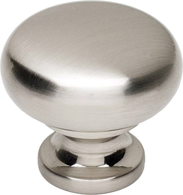 Poignée champignon 1 1/4 po de diamètre, Nickel satiné
