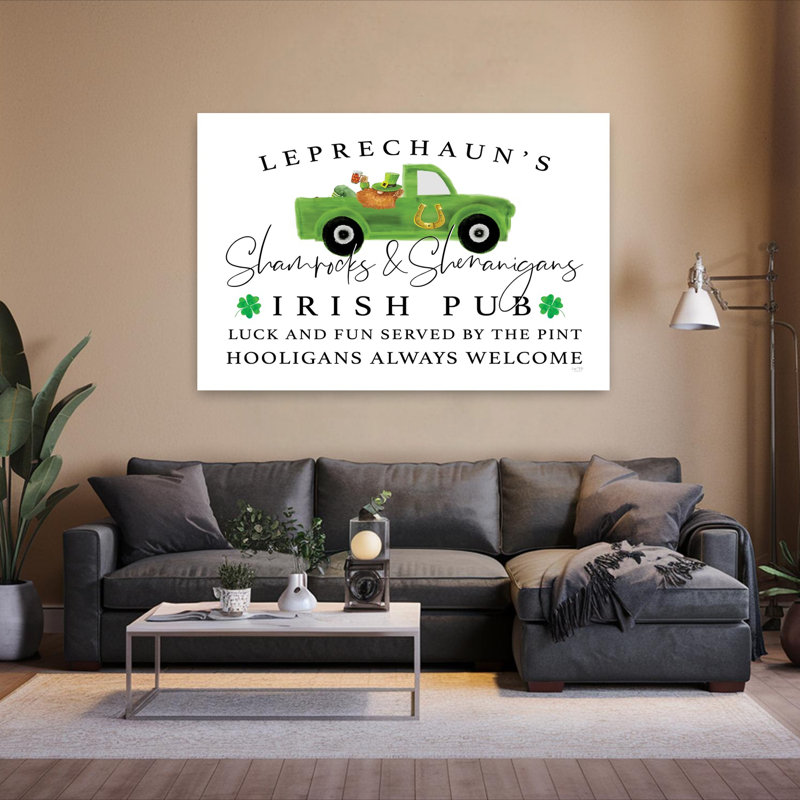 Art irlandais de printemps, pub irlandais contemporain, H 60 po x l 40 po
