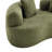 66.93 Inch Curved Loveseat Green Full Compression Sponge Sofa-678124447