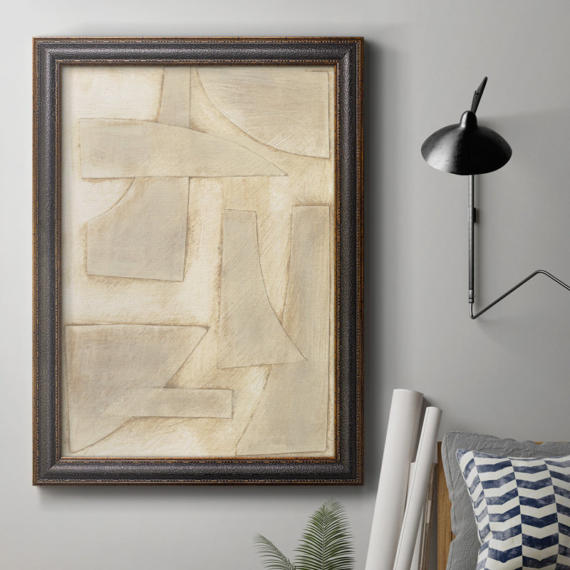 Buff «Shapes Abstract Shapes I», toile encadrée de qualité supérieure - prête à être accrochée, H 36 po x l 24 po x P 2,5 po