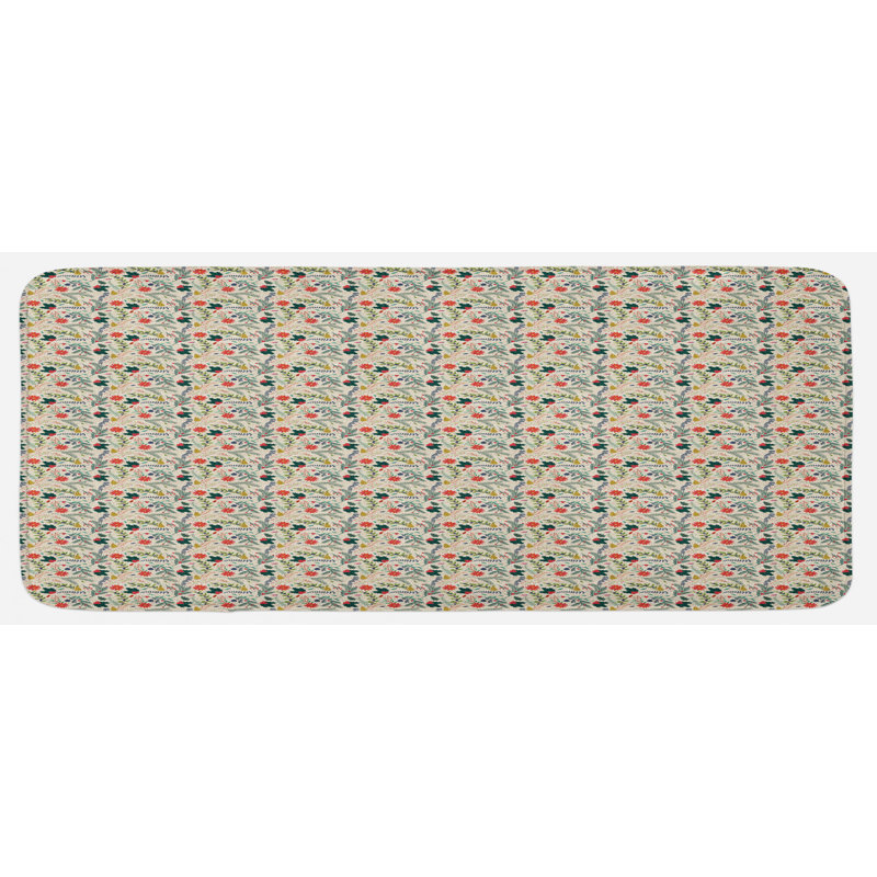 Tapis de cuisine à feuilles