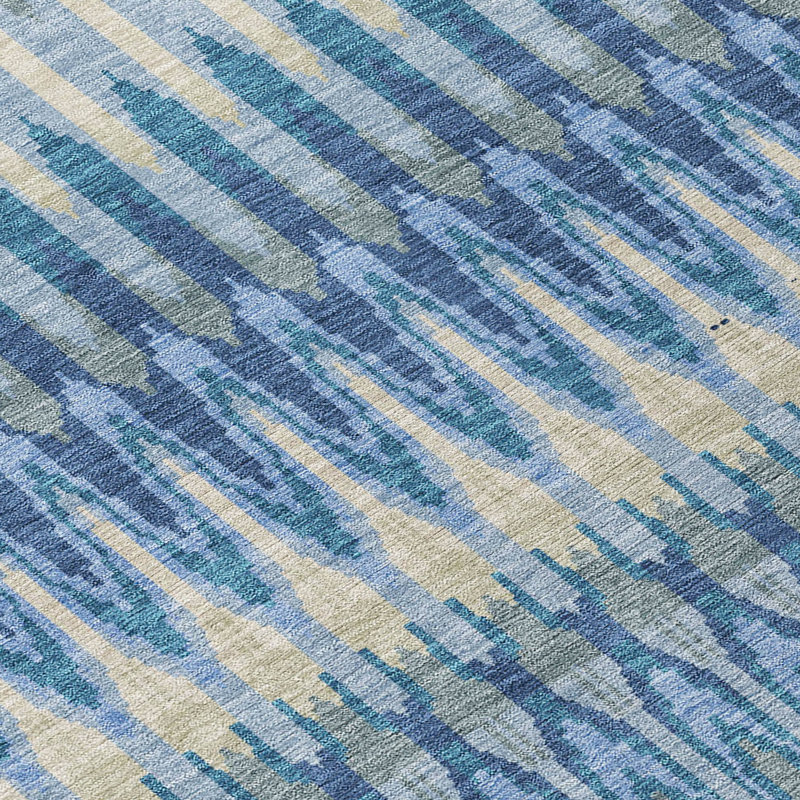 Tapis intérieur / extérieur en polyester tissé à la machine Cearah, Rectangulaire 3 pi x 5 pi